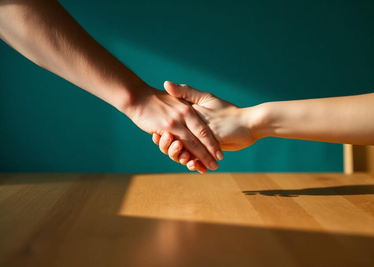 Apoio entre socorrista e pessoa em sofrimento